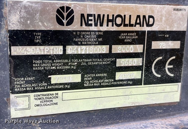 image for item DP2069 2000 New Holland LM430  telehandler