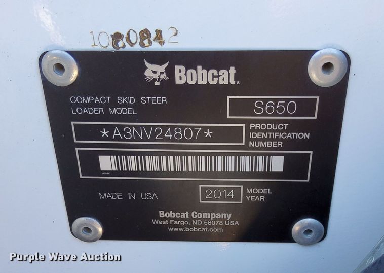 image for item DP3413 2014 Bobcat S650  skid steer loader