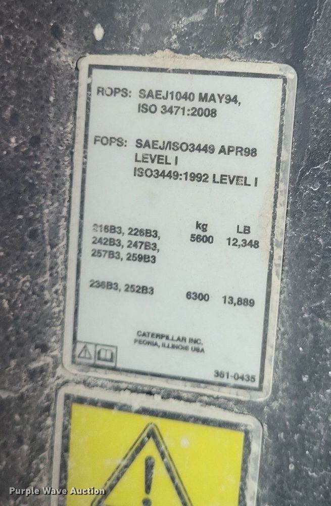 image for item DP5282 2011 Caterpillar 226B3 skid steer loader