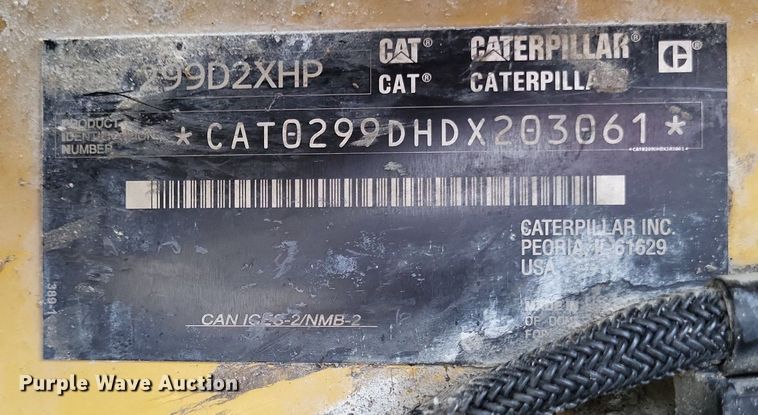 image for item DP5284 2018 Caterpillar 299D2 XHP tracked skid steer loader