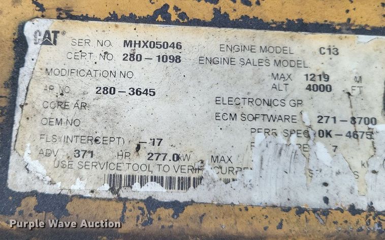 image for item DP5286 2007 Caterpillar 345C L excavator