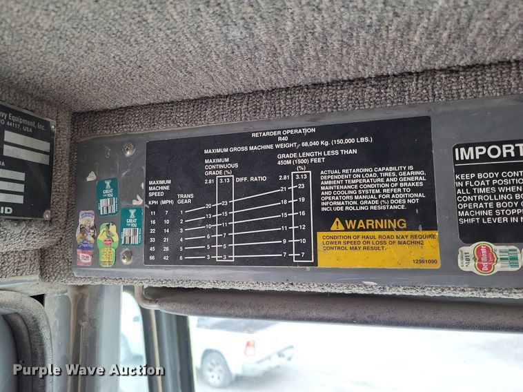 image for item DP5288 1997 Euclid  R40 haul truck