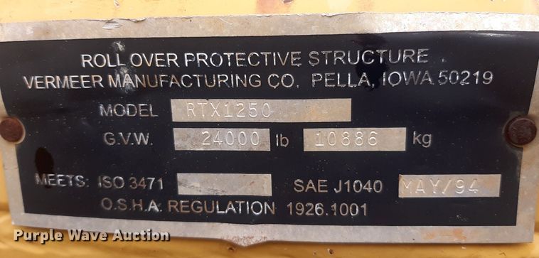 image for item DP7897 2008 Vermeer RTX1250  cable plow