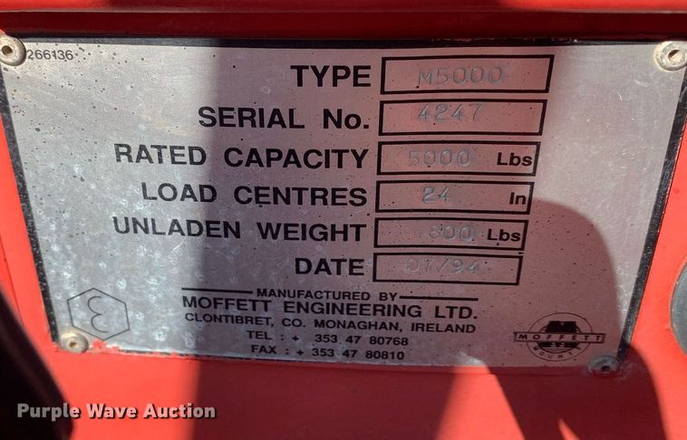 image for item DP8667 1994 Moffett M5000  forklift