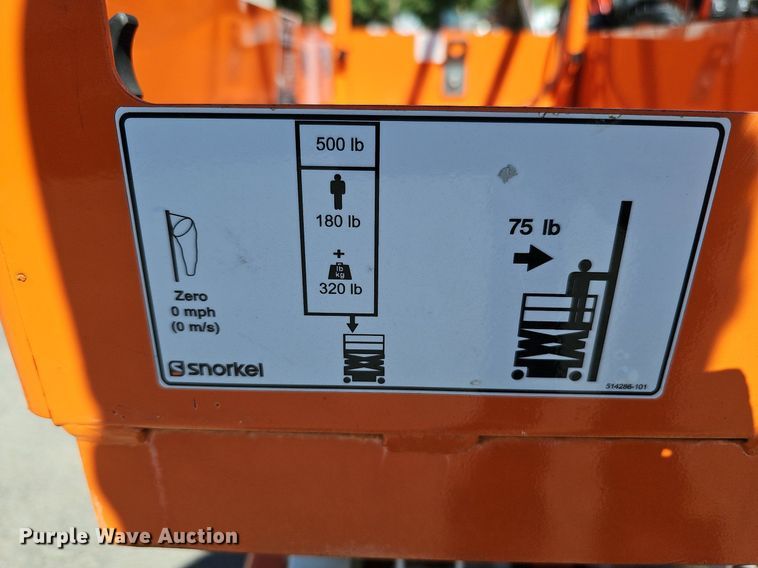 image for item DQ1179 2016 Snorkel S3008P  scissor lift