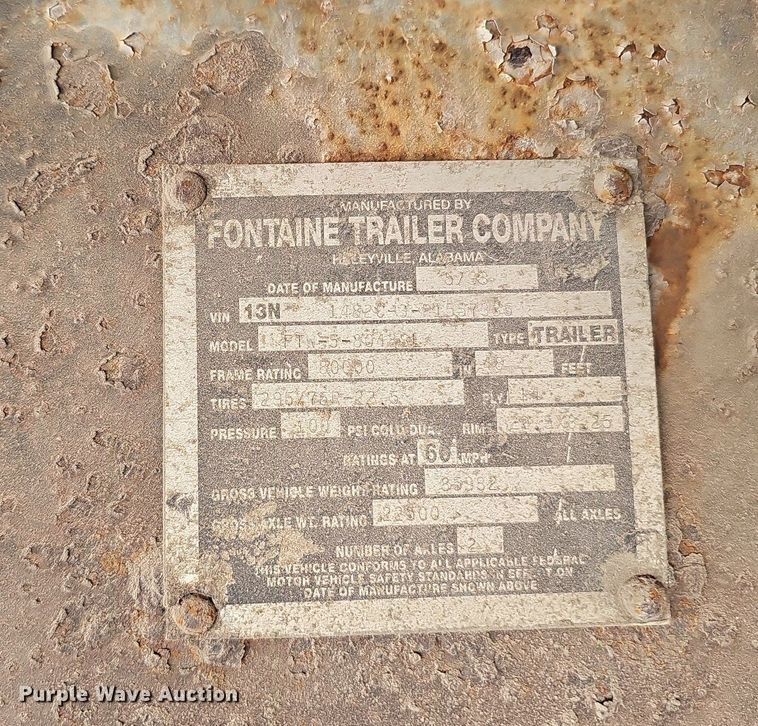 image for item DQ1200 1993 Fontaine FTW-5-8048SL  flatbed trailer