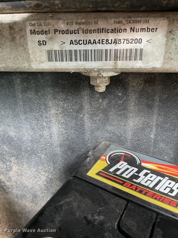 image for item DQ1206 2018 Club Car M6H  utility vehicle