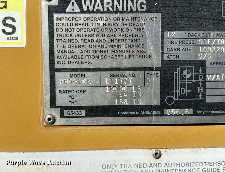image for item DQ1451 2008 Noble R80-10K forklift