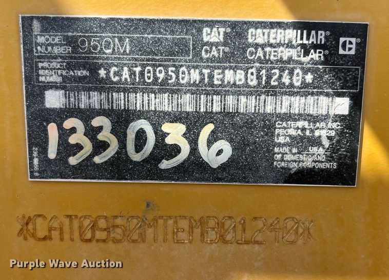 image for item DQ2201 2016 Caterpillar 950M  wheel loader