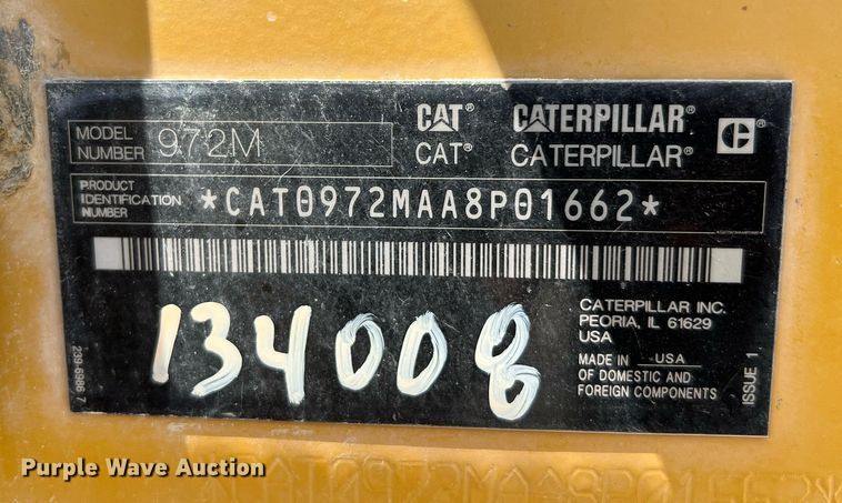 image for item DQ2202 2018 Caterpillar 972M  wheel loader
