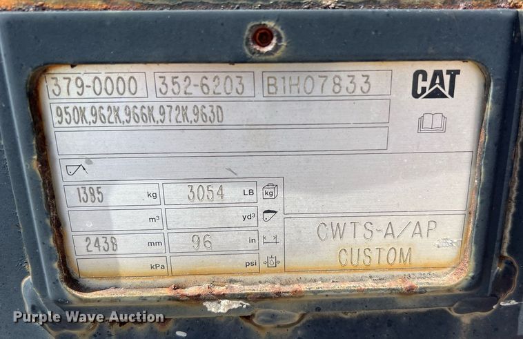 image for item DQ2202 2018 Caterpillar 972M  wheel loader