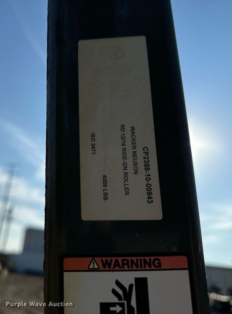 image for item DQ7376 Wacker Neuson RD12  double drum vibratory roller