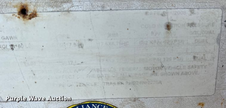 image for item DS2435 2008 Southwest Goosneck PHD2498222EA  equipment trailer