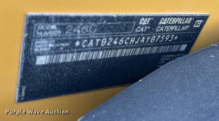 image for item DW2762 2012 Caterpillar 246C  skid steer loader