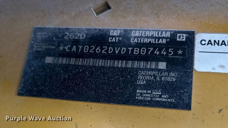 image for item DW2763 2017 Caterpillar 262D  skid steer loader