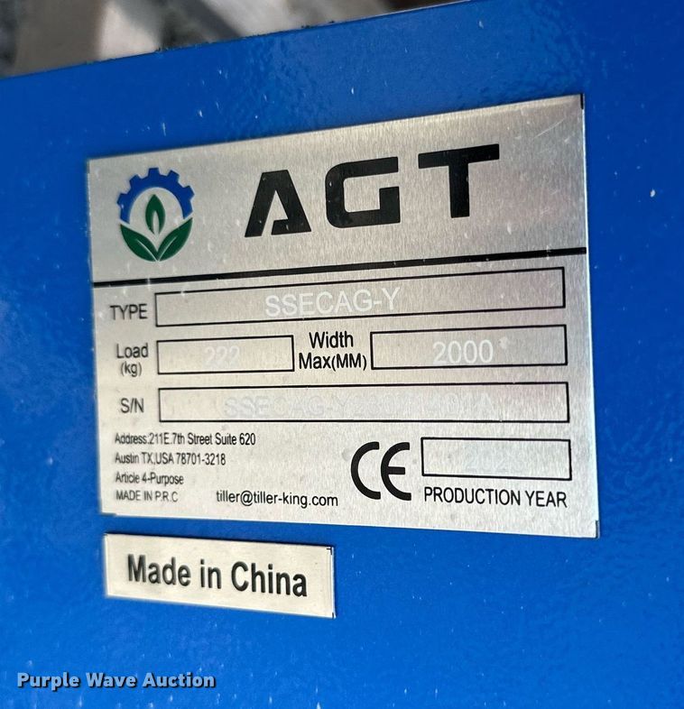 image for item DW2767 2023 AGT SSECAG-Y  skid steer auger