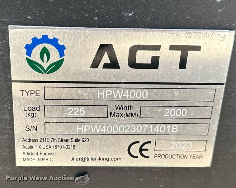 image for item DW2771 2023 AGT Industrial HPW4000  pressure washer