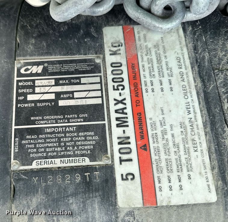 image for item ID9385 (3) Hoists