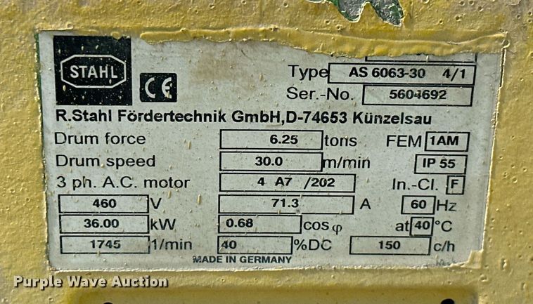 image for item ID9385 (3) Hoists