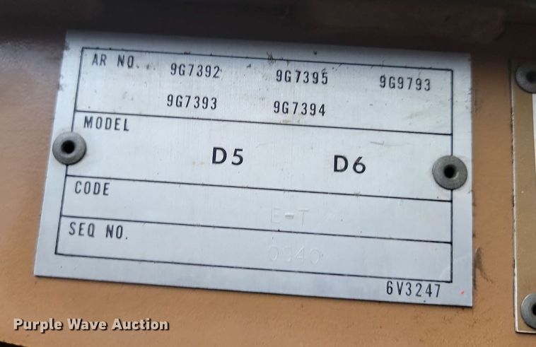 image for item JE9516 1984 Caterpillar D6D dozer