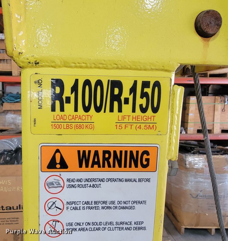 image for item JW9617 Roust-A-Bout R-100/R-150  material lift