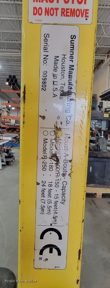 image for item JW9617 Roust-A-Bout R-100/R-150  material lift