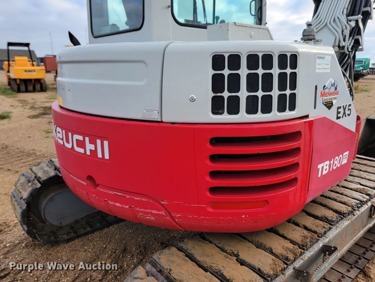 image for item JW9628 2012 Takeuchi TB180 FR EX5  mini excavator