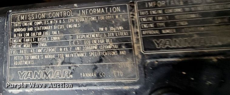 image for item JW9628 2012 Takeuchi TB180 FR EX5  mini excavator