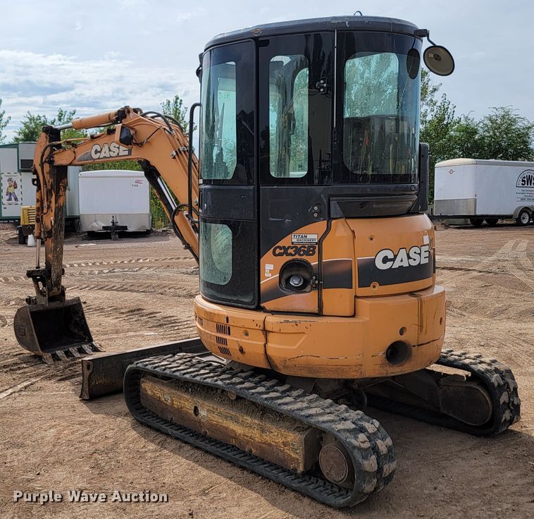 image for item JW9660 2012 Case CX36B ZTS  mini excavator