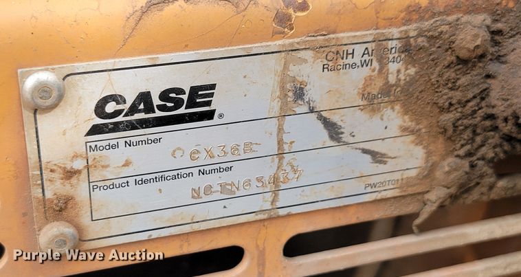 image for item JW9660 2012 Case CX36B ZTS  mini excavator