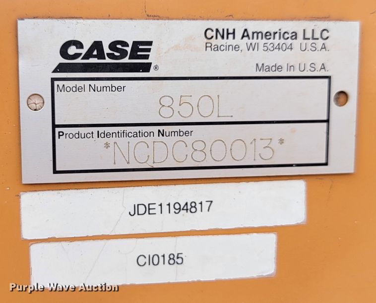 image for item JW9661 2012 Case 850L LGP  dozer