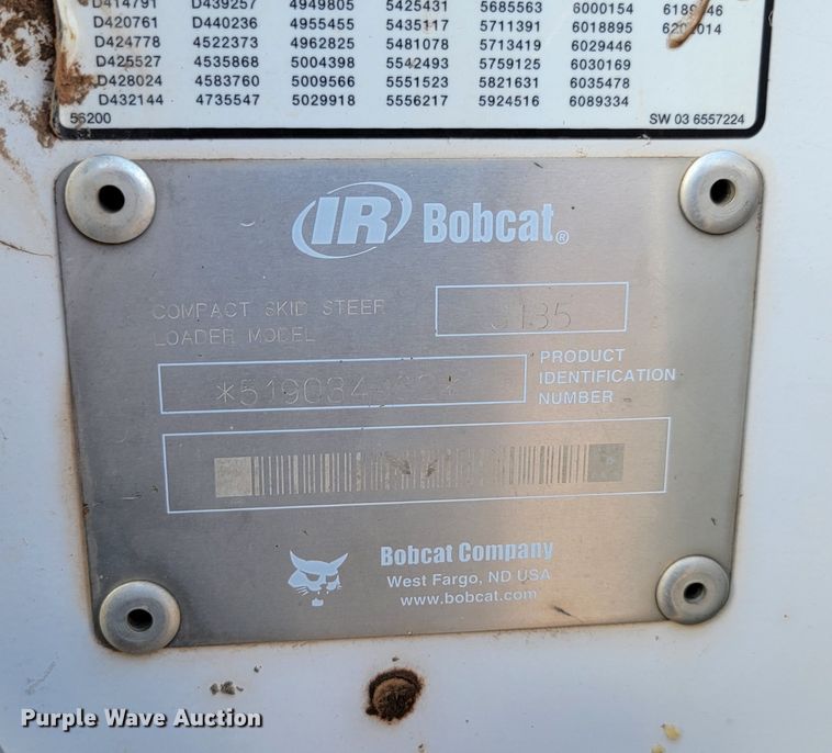 image for item JW9666 2003 Bobcat S185  skid steer loader