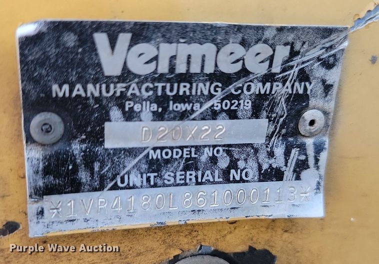 image for item JW9671 2006 Vermeer D20X22 Navigator  directional boring unit