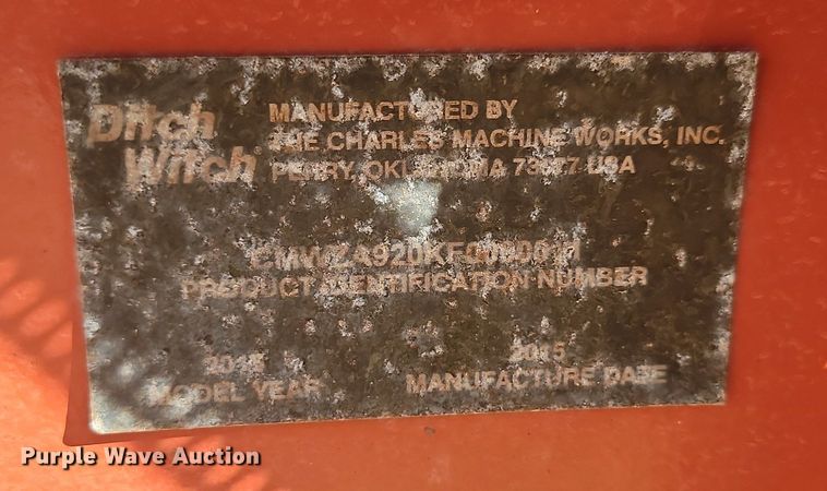 image for item JW9694 2015 Ditch Witch A920  backhoe