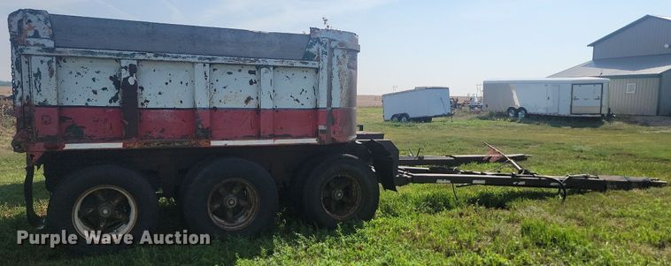 image for item KS9138 1970 Gardener  end dump pup trailer
