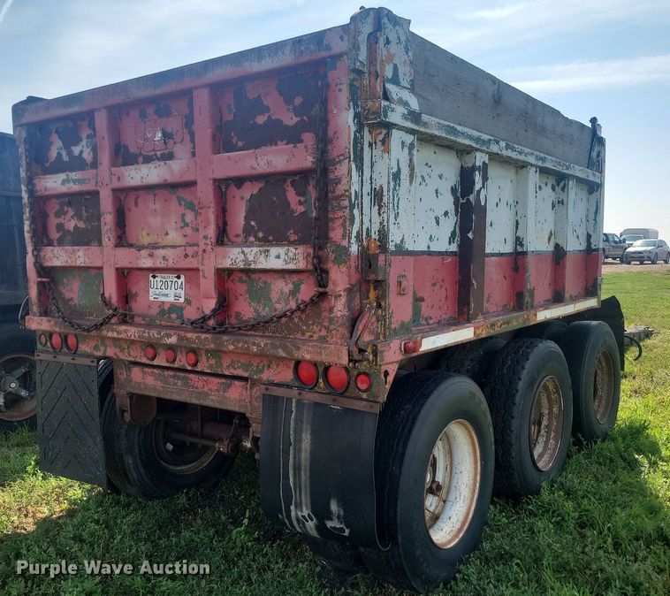 image for item KS9138 1970 Gardener  end dump pup trailer