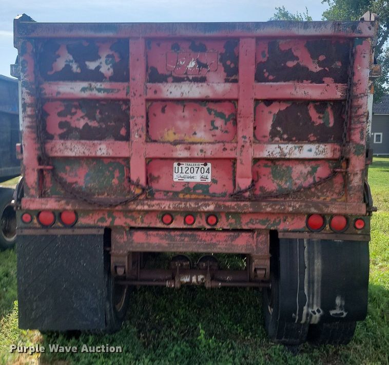 image for item KS9138 1970 Gardener  end dump pup trailer
