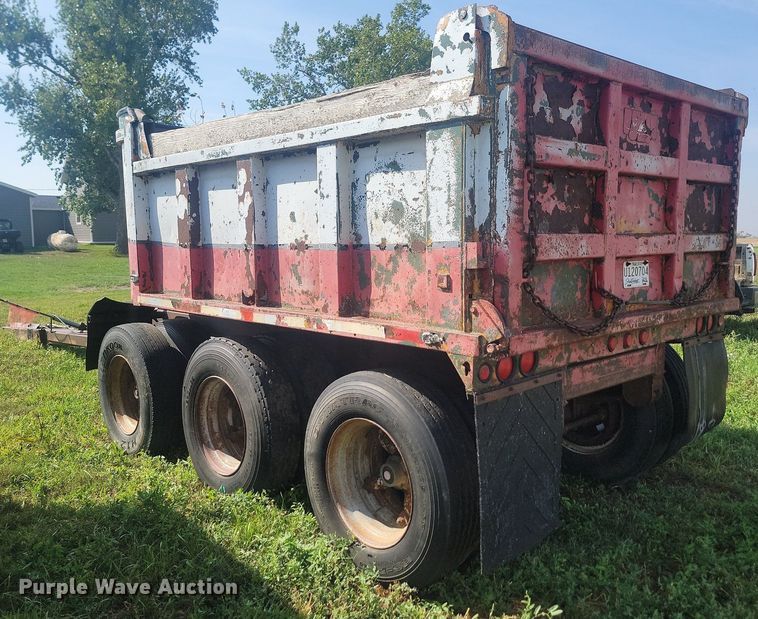 image for item KS9138 1970 Gardener  end dump pup trailer