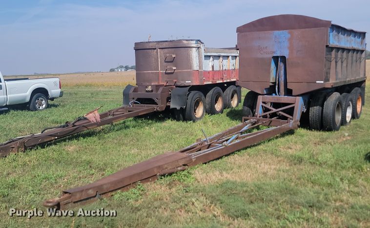 image for item KS9139 1993 Shop built  end dump pup trailer