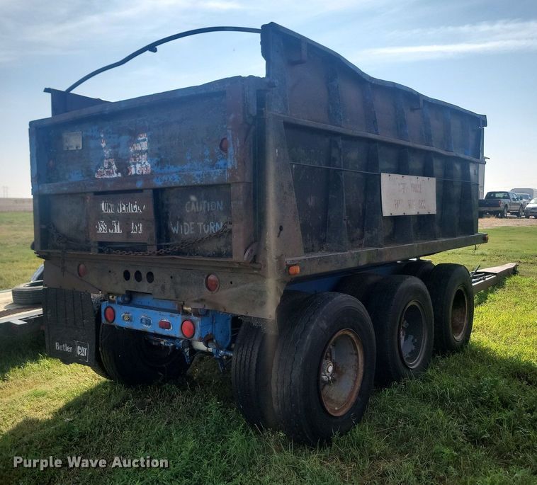 image for item KS9139 1993 Shop built  end dump pup trailer