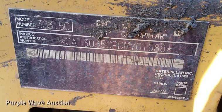 image for item KS9142 2007 Caterpillar 303.5C CR  mini excavator