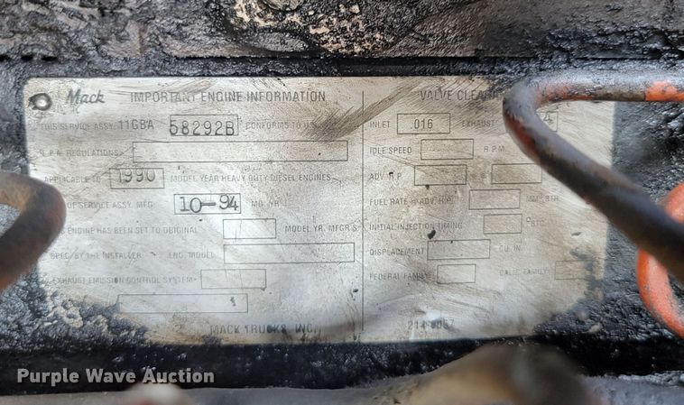 image for item KS9157 1980 Mack  dump truck