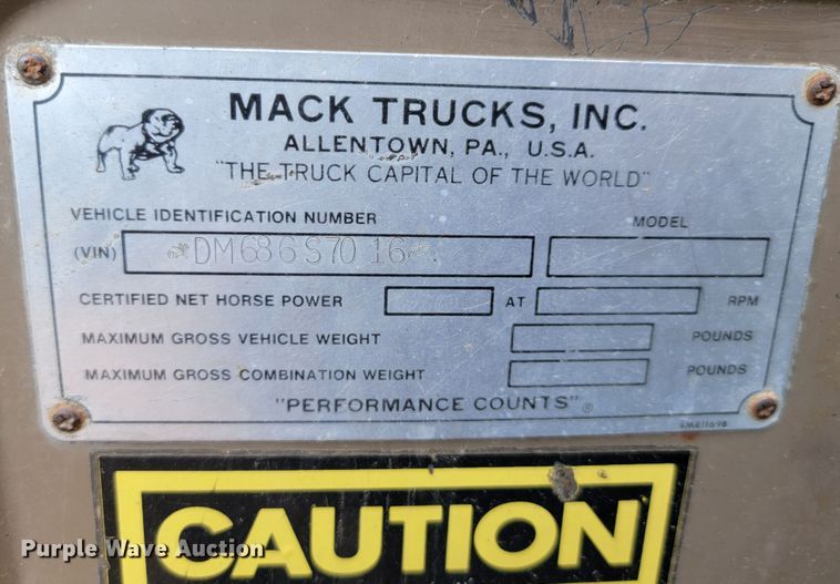 image for item KS9157 1980 Mack  dump truck