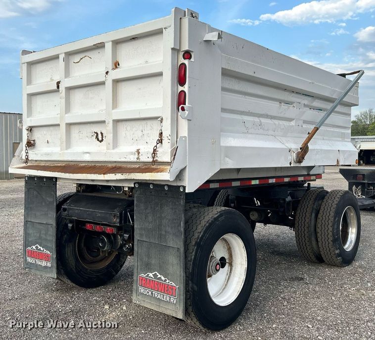 image for item KW9133 1998 Industrial Welding & Supply  end dump pup trailer