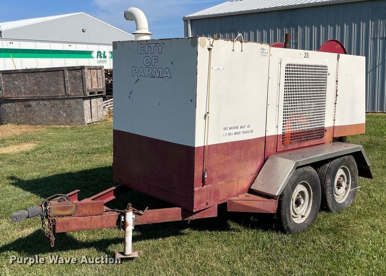 image for item LJ9786 1984 O'Brien SKJ-4A sewer jetter trailer 