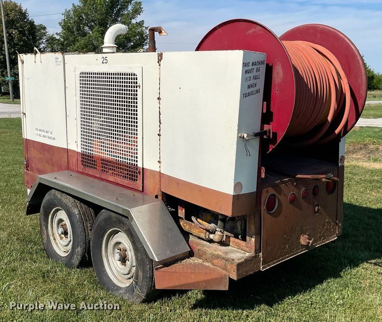 image for item LJ9786 1984 O'Brien SKJ-4A sewer jetter trailer 
