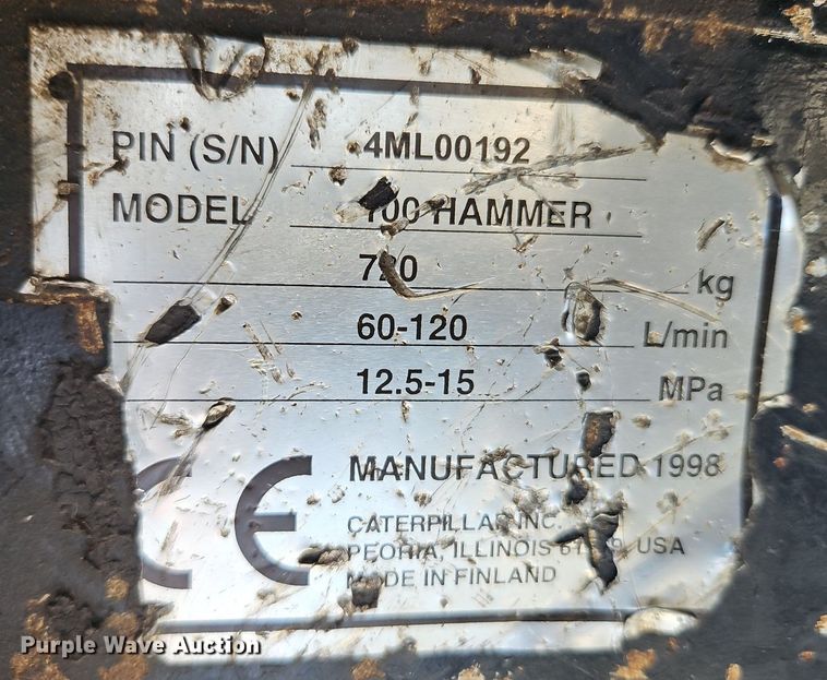 image for item LM9148 Caterpillar 100 Hammer  breaker