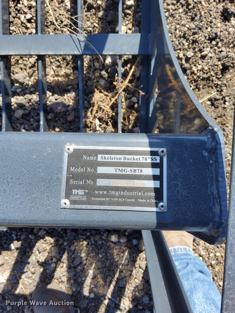 image for item LN9862 2021 TMG TMG-SB78 skid steer rock bucket