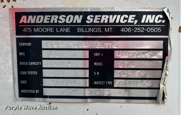 image for item LV9033 2000 Ford F650  crane truck