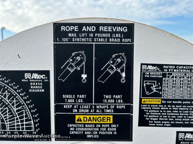 image for item LV9046 1998 International 4900  digger derrick truck